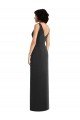 Best Draped Wrap Maxi Spandex Prom Dress with Front Slit UK