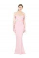Best Full Length Off the Shoulder Prom Dress with Twist Front UK