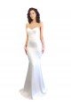 Best Sweetheart Strapless High Neck Long Crepe Prom Dress UK