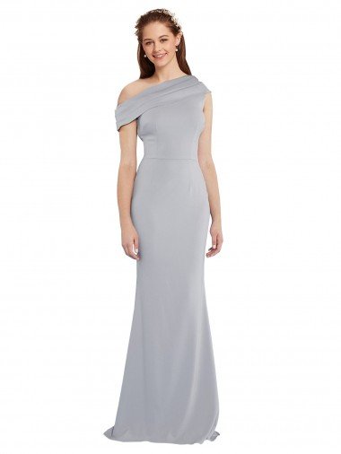 Best Off the Shoulder Asymmetrical Mermaid Crepe Prom Dress UK