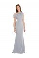 Best Off the Shoulder Asymmetrical Mermaid Crepe Prom Dress UK