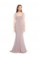 Best Sleeveless Scoop Neck Fully Lined Crepe Prom Dress UK
