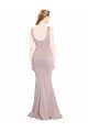 Best Sleeveless Scoop Neck Fully Lined Crepe Prom Dress UK