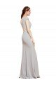 Best Fit and Flare Long Crepe Prom Dress with Tie Open Back UK