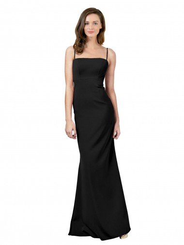 Best Fit and Flare Slim Crepe Prom Dress with Cutout Back UK