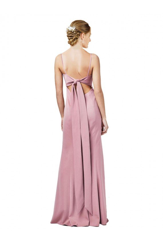 Best Fit and Flare Slim Crepe Prom Dress with Cutout Back UK