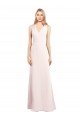 Best V-Neck Keyhole Back Crepe Trumpet Prom Dress UK
