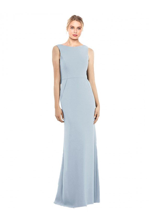 Best Draped Backless Crepe Prom Dress with Pockets UK