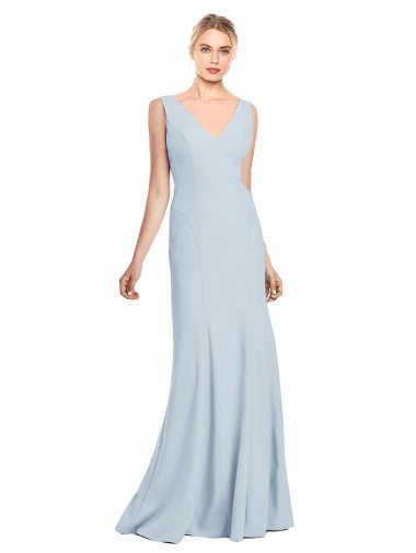Best Sleeveless Seamed Bodice Trumpet Prom Dress UK