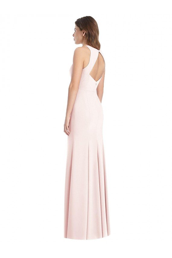 Best Diamond Cutout Back Trumpet Prom Dress with Front Slit UK