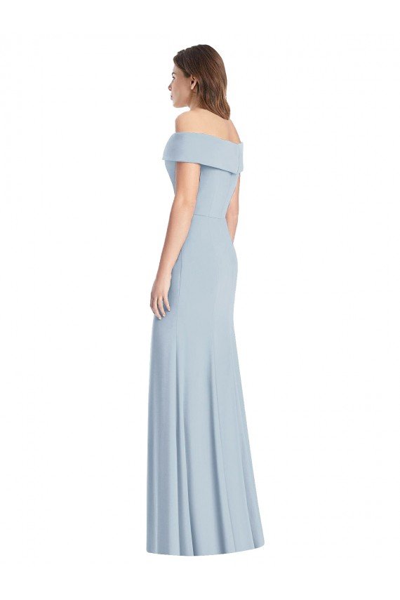 Best Cuffed Off the Shoulder Long Trumpet Prom Dress UK