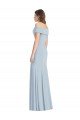 Best Cuffed Off the Shoulder Long Trumpet Prom Dress UK
