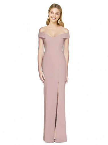 Best Off the Shoulder Criss Cross Back Trumpet Prom Dress UK
