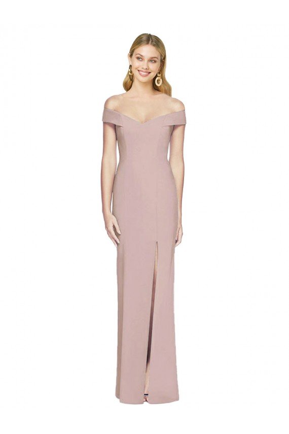 Best Off the Shoulder Criss Cross Back Trumpet Prom Dress UK