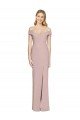 Best Off the Shoulder Criss Cross Back Trumpet Prom Dress UK