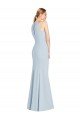 Best Full Length Sleeveless Halter Prom Dress with Keyhole Back UK