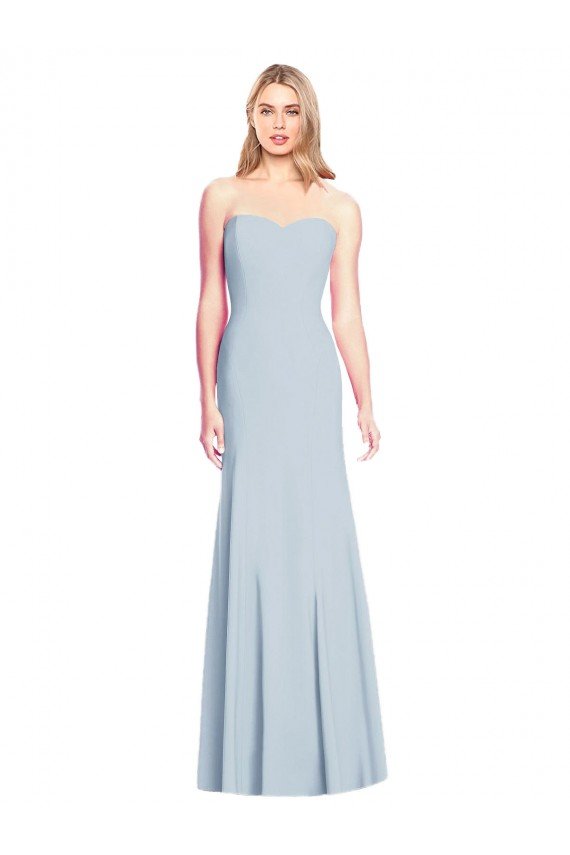 Best Sweetheart Strapless Flared Skirt Maxi Prom Dress UK