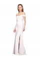 Best Criss Cross Off the Shoulder Crepe Prom Dress with Side Slit UK