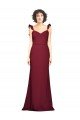 Best Crepe Slip Prom Dress with Ruffled Straps UK