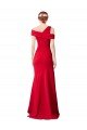 Best Sleeveless Ruched Crepe Mermaid Prom Dress with Off The Shoulder Detail UK