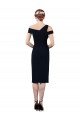 Best Draped Cross Shoulder Stretch Crepe Cocktail Prom Dress / Homecoming Dress UK