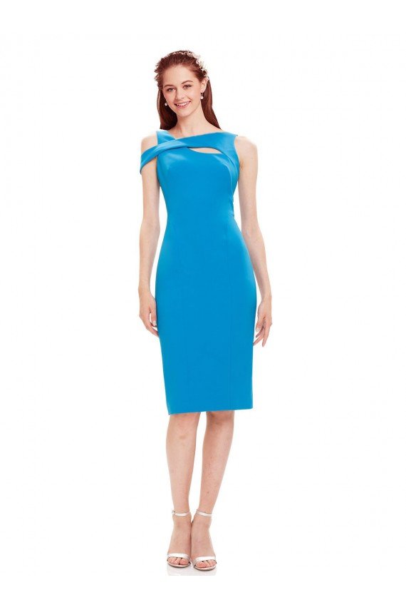 Best Sleeveless Crepe Cocktail Prom Dress / Homecoming Dress with Keyhole Off The Shoulder Detailing UK