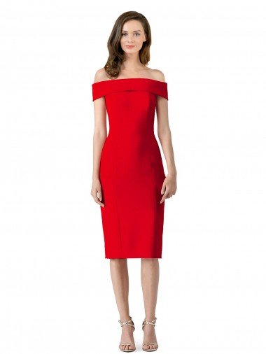 Best Off the Shoulder Square Neck Cocktail Prom Dress / Homecoming Dress UK