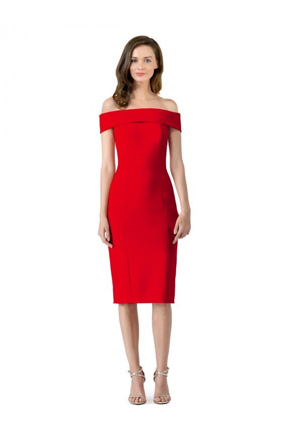 Best Off the Shoulder Square Neck Cocktail Prom Dress / Homecoming Dress UK