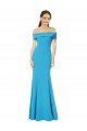 Best Off the Shoulder Crepe Prom Dress with Fitted Silhouette UK