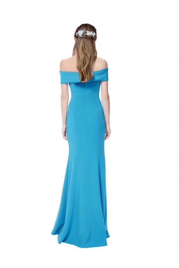 Best Off the Shoulder Crepe Prom Dress with Fitted Silhouette UK