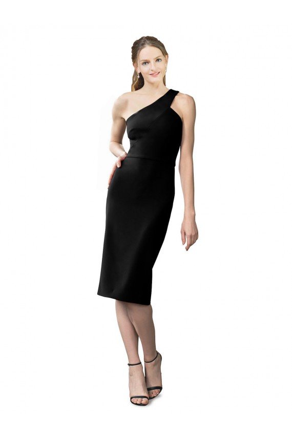 Best One Shoulder Short Crepe Cocktail Prom Dress / Homecoming Dress UK