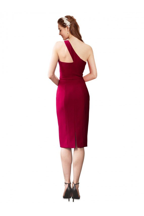 Best One Shoulder Short Crepe Cocktail Prom Dress / Homecoming Dress UK