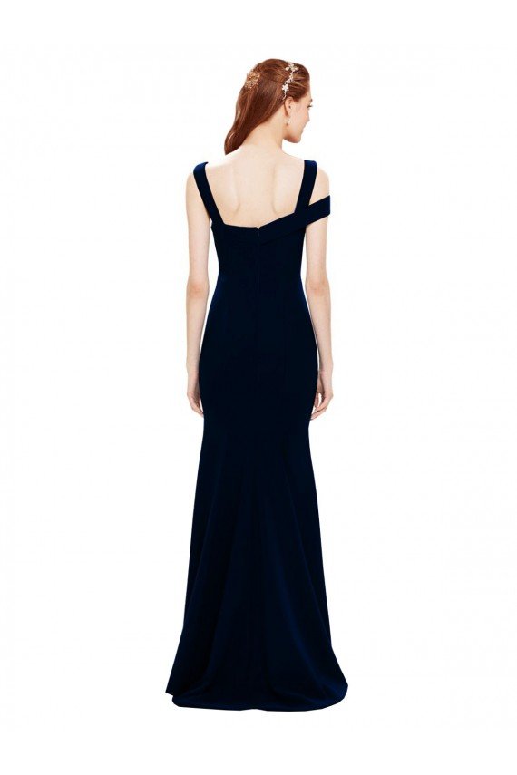 Best Sleeveless Crepe Mermaid Prom Dress with Side Slit UK