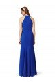 Best Halter V-Neck Long A-Line Crepe Prom Dress UK