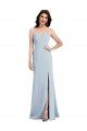 Best Strapless Notch Crepe Prom Dress with Front Slit UK