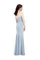 Best Strapless Notch Crepe Prom Dress with Front Slit UK