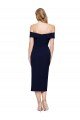 Best Midi Length Short Crepe Cocktail Prom Dress / Homecoming Dress with Side Split UK