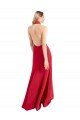 Best Sleek Fit and Flare High Neck Halter Stretch Crepe Prom Dress with Open Back UK