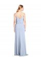 Best Feminine Cowl Neck Slim Floor Length Stretch Crepe Prom Dress UK