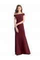 Best Off the Shoulder Fit and Flare Stretch Crepe Prom Dress UK