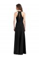 Best Sleek Halter V-Neck Long A-Line Stretch Crepe Prom Dress with Front Slit UK