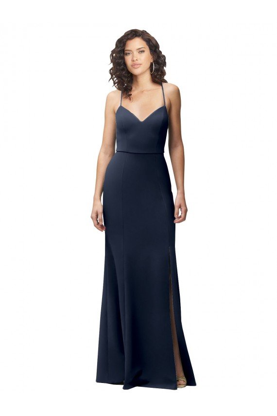 Best Sweetheart Fit and Flare Stretch Crepe Prom Dress with Side Slit and Strappy Back UK