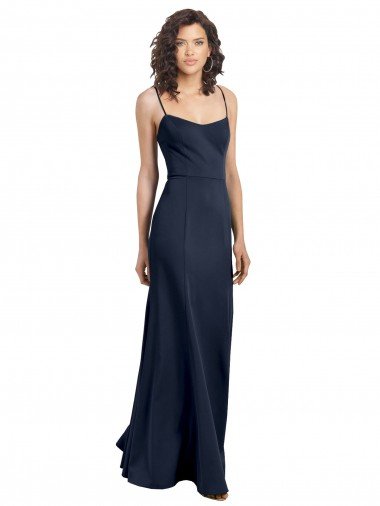 Best Fit and Flare Scoop Neck Long Sleeveless Stretch Crepe Prom Dress UK