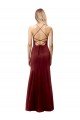 Best Fit and Flare Halter Neckline Stretch Crepe Prom Dress with Strappy Back UK