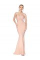 Best Sweetheart Shirred Neck Long Floor Length Crepe Prom Dress UK