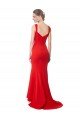 Best Long Chapel Train Fishtail Maxi Crepe Prom Dress with Sweetheart Neckline UK