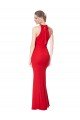 Best Halter Neck Keyhole Back Sleeveless Crepe Maxi Prom Dress UK