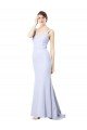 Best Sweetheart High Neck Sleeveless Crepe Prom Dress UK