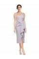 Best Short Strapless Crepe Cocktail Prom Dress / Homecoming Dress with Ruffles UK