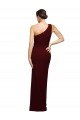 Best One Shoulder Sheath Crepe Prom Dress with High Side Split UK
